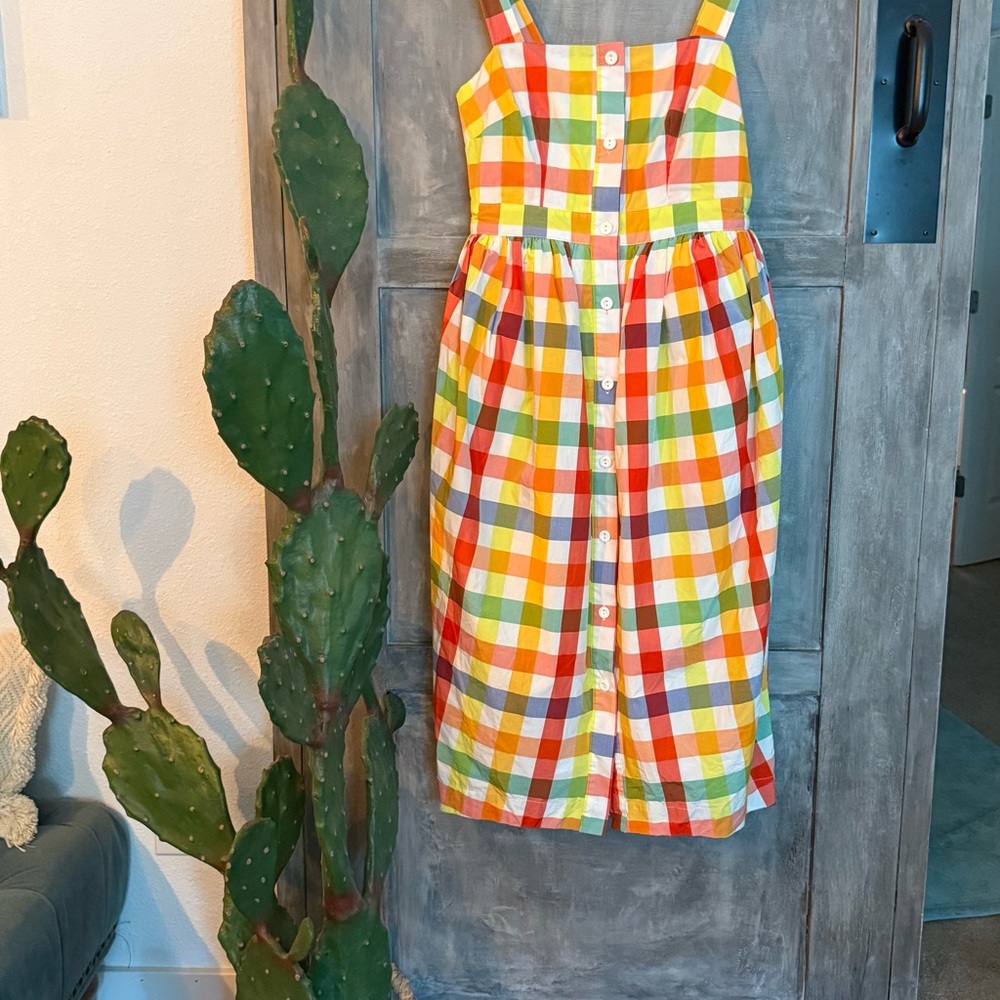 Christopher John Rogers Multicolor Checkered Kids Dress